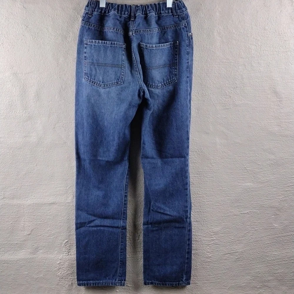 Children's Place Blue Medium Wash Five Pocket Mid Rise Straight Leg Causal Jeans